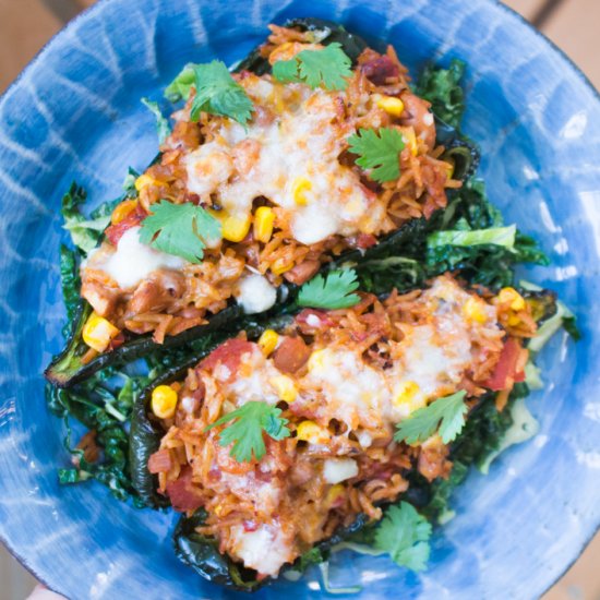 Stuffed Poblano Peppers