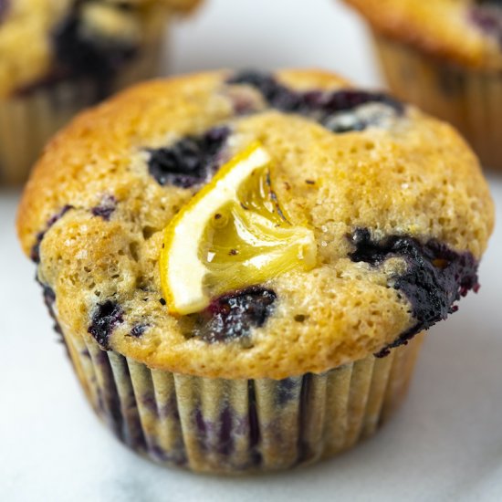 Easy Lemon Blueberry Muffins