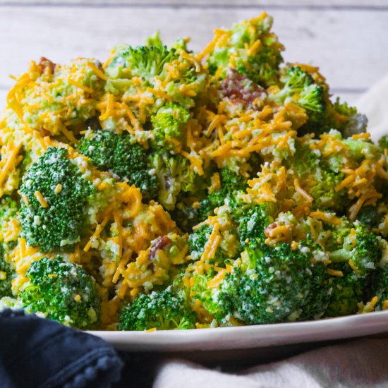 Bacon and Cheddar Broccoli Salad