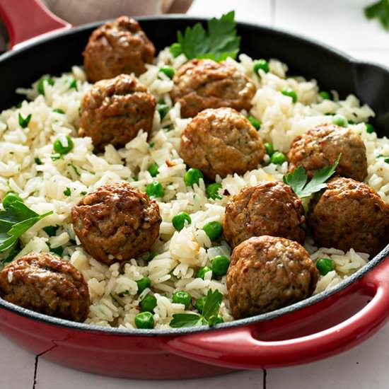 Meatball Rice Skillet