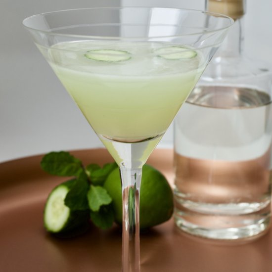 The Minty Cuke Gimlet Gin Cocktail