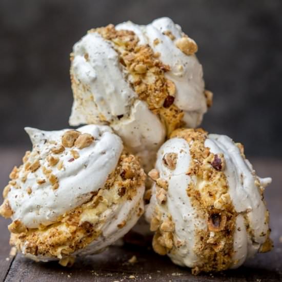 Hazelnut Meringue Bombs