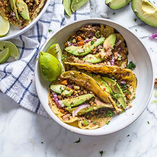 Vegan Walnut Cauliflower Tacos