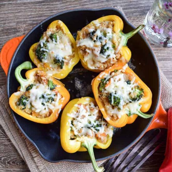 Quinoa Stuffed Peppers Broccoli