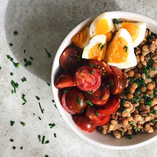 LENTIL SALAD. HEALTHY RECIPE