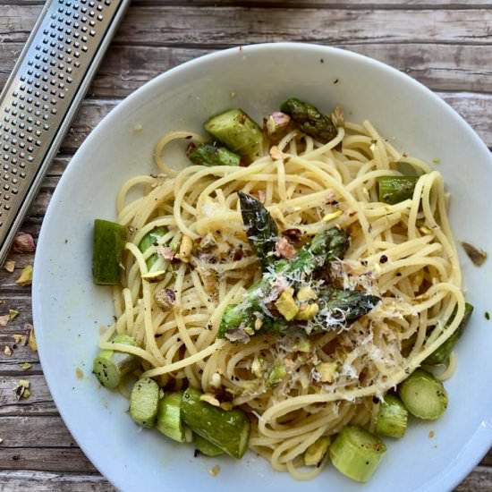 Asparagus Pistachio Pasta