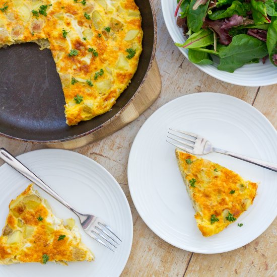 Easy Spanish Omelette (no flip)