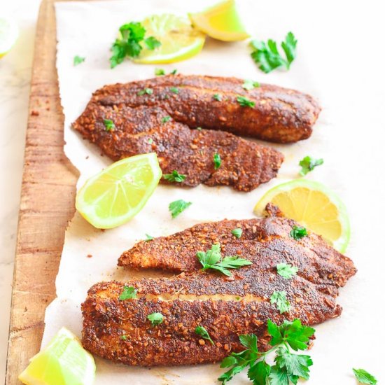 2-Ingredient Blackened Flounder