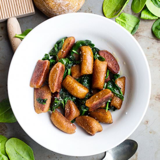 Whole Wheat Sweet Potato Gnocchi