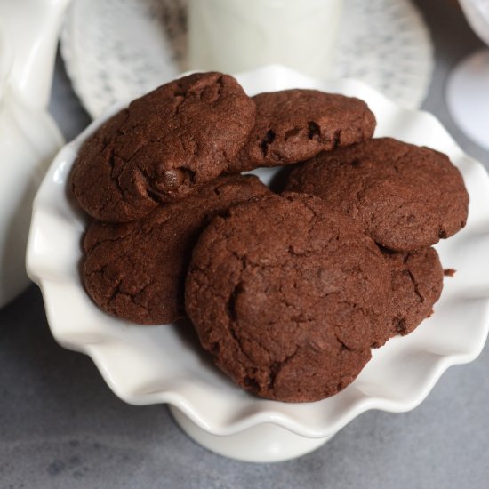 Eggless Wheat chocolate Cookies