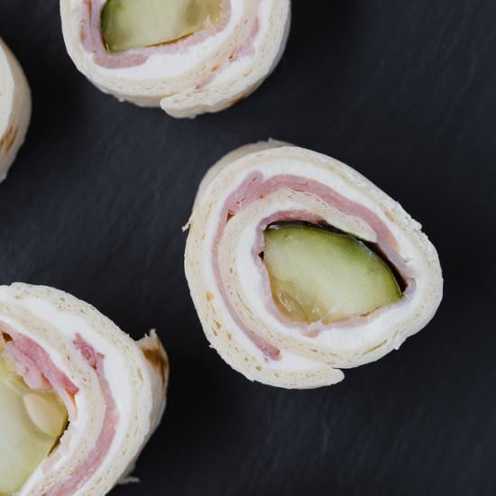 Pickle Roll Ups with Ham