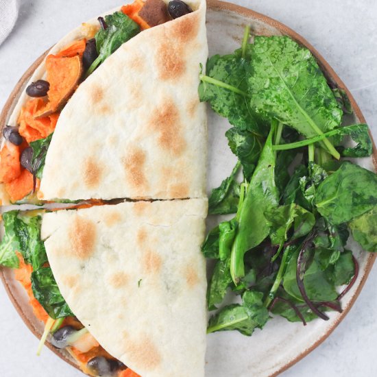 Black Bean Veggie Cheese Quesadilla