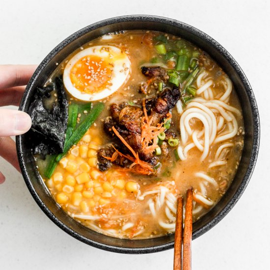 Healthy Miso Ramen with Chicken