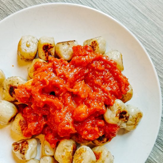 potato gnocchi with tomato sauce