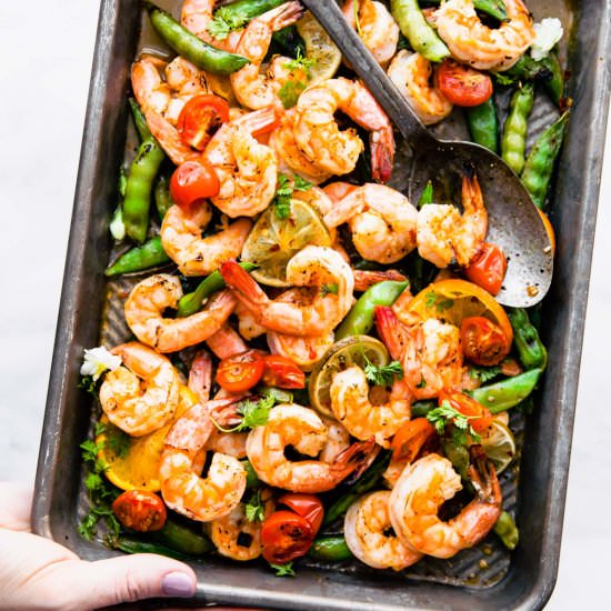 Broiled Shrimp and Veggies