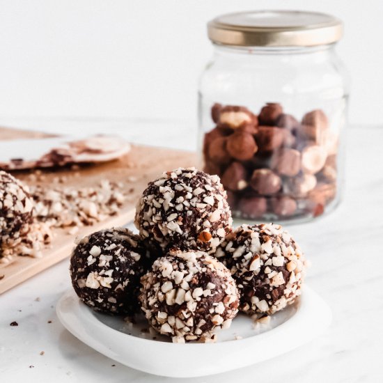 Vegan and healthy ferrero rocher