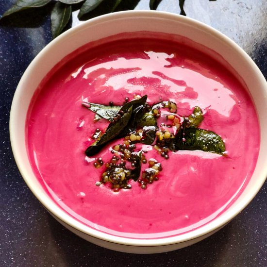 Beetroot raita