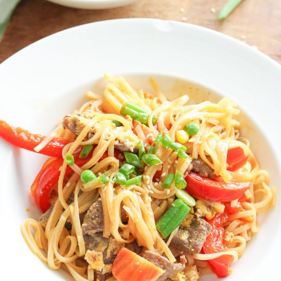 Easy Beef Pad Thai