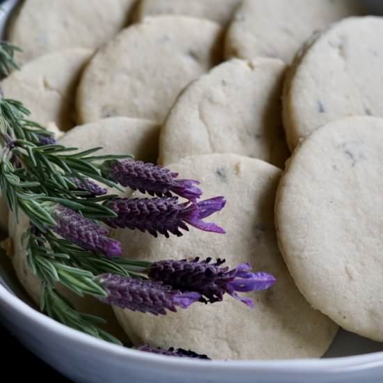 Lavender Ginger Shortbread Cookies