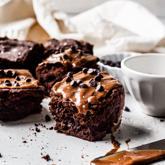 Salted Caramel Brownie Cake (GF)