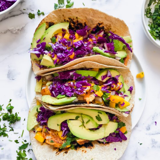 Fish Tacos with Mango Salsa