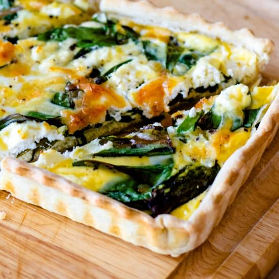 Simple Goat Cheese Quiche