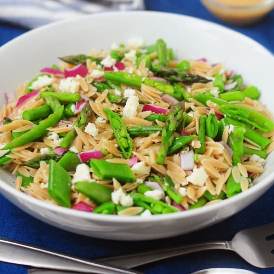 Asparagus Snap Peas Pasta Salad