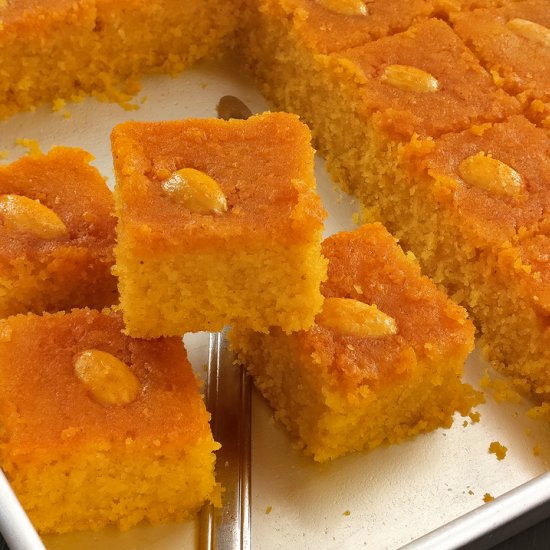 Sfouf Semolina Turmeric Cake