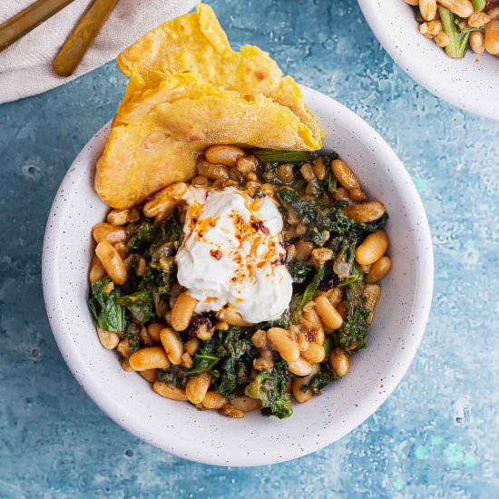 Bean & Pearl Barley Stew with Kale