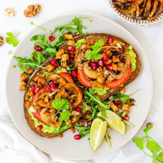 Balsamic Glazed Tempeh Brunch Toast