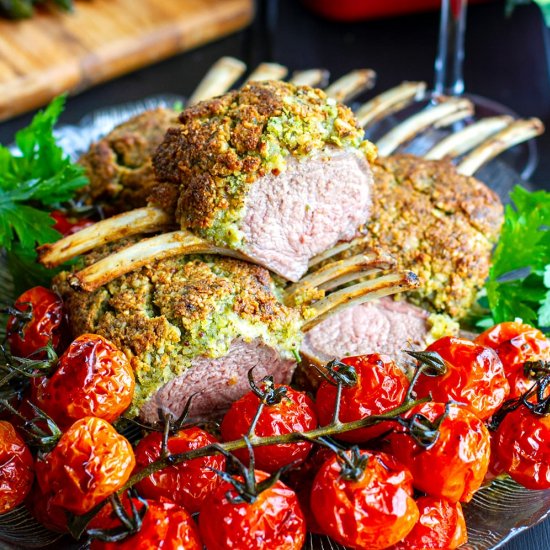 Crusted Rack Of Lamb With Herbs