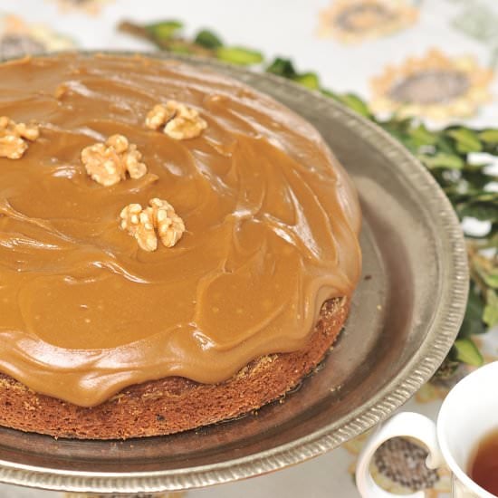 Applesauce Cake with Caramel Icing