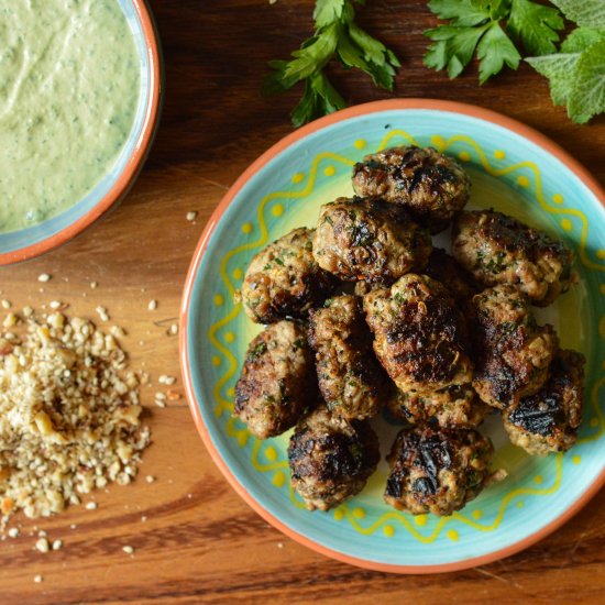 Lamb Koftas with Tahini Sauce