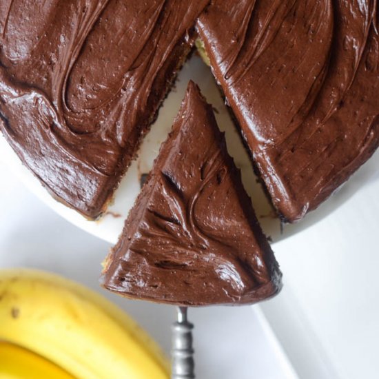 Banana Cake with Chocolate Frosting