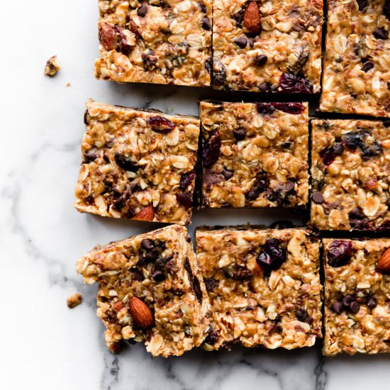 Peanut Butter Trail Mix Bars