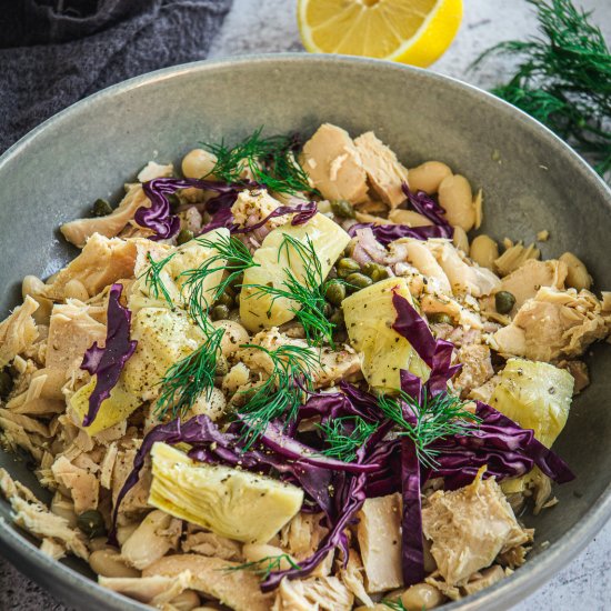 White Bean Tuna & Artichoke Salad