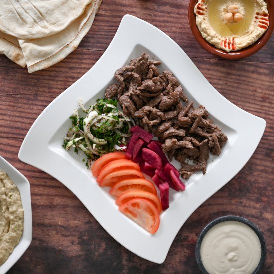 Beef Shawarma with Tahini Sauce