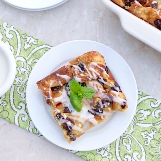 Mint Julep Bread Pudding