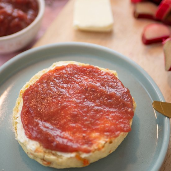 QUICK RHUBARB APPLE JAM – VEGAN