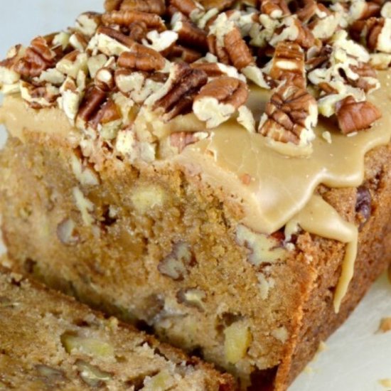 Apple Bread w/ Pecan Praline Glaze