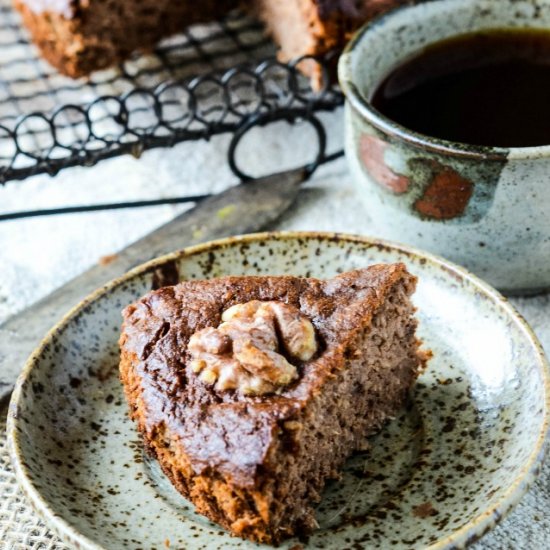 Healthy Coffee and Walnut Cake