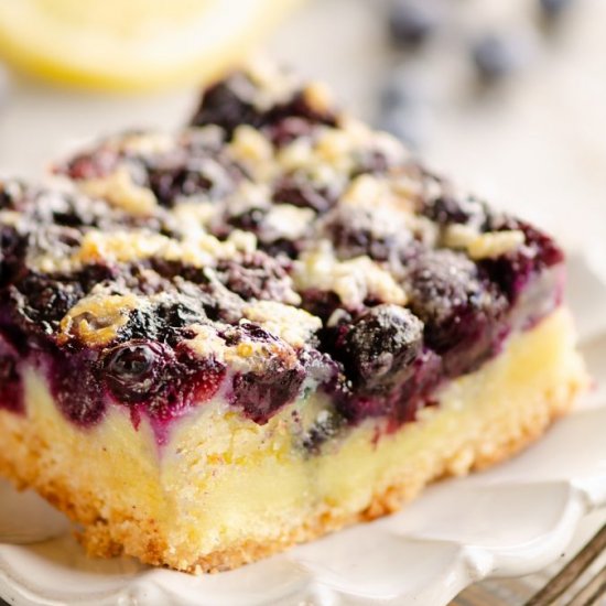 Blueberry Lemon Custard Bars