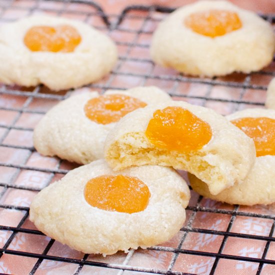 Passion Fruit Thumbprint Cookies