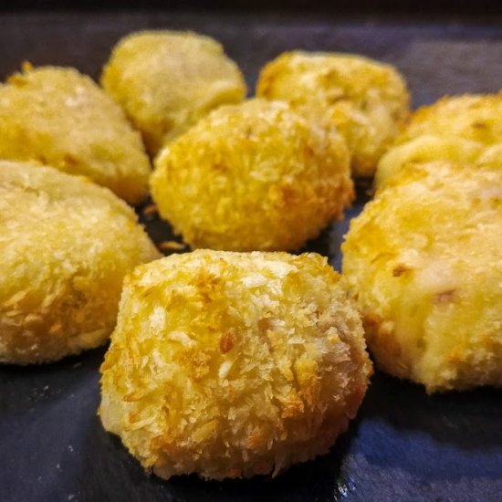 Ham and Cheese Potato Balls