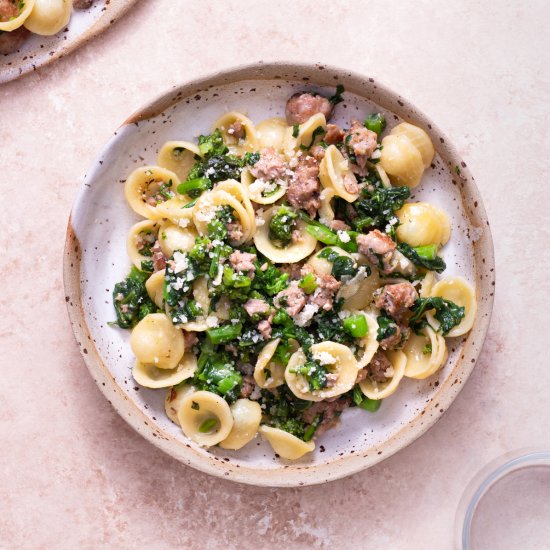 Pasta with Sausage & Broccoli Rabe