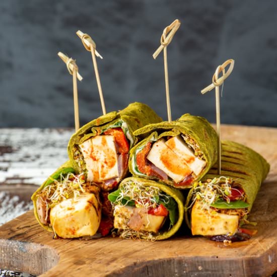 Grilled Vegetable and Tofu Wrap