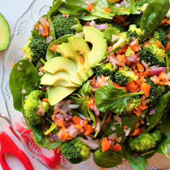 Healthy Spinach & Broccoli Salad