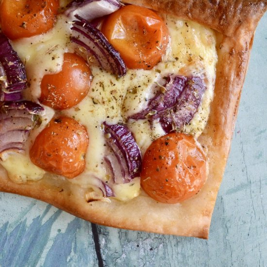 Tomato, Cheese and Onion Tarts