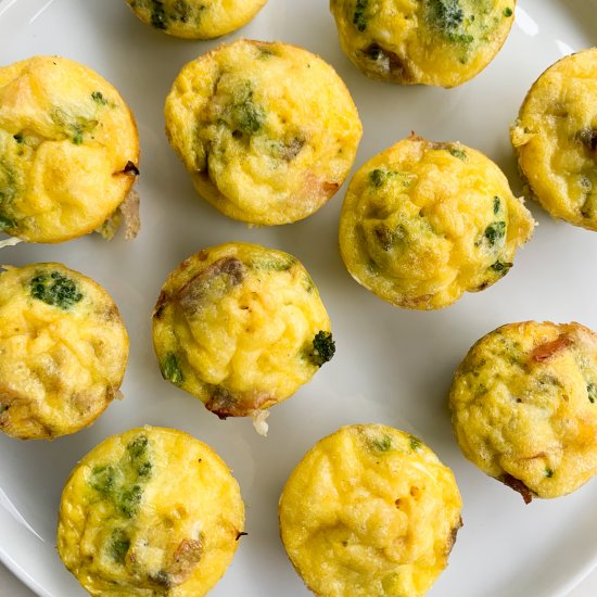 Ham, Swiss, and Broccoli Egg Bites