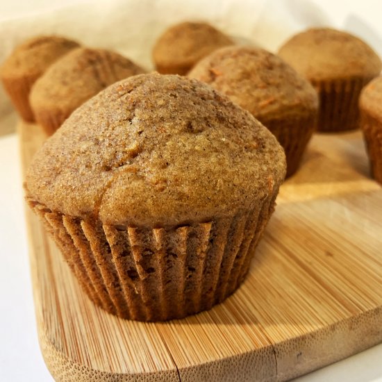 Healthy Carrot Cake Muffins